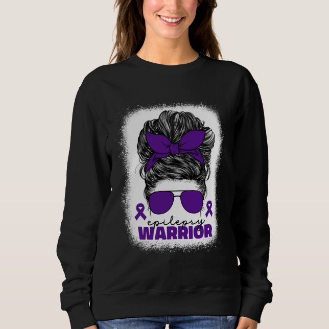 Moletom Epilepsy Warrior For Women Mom Purple Epilepsy Awa (Frente)