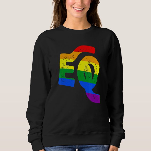 Moletom EQ - Igualdade Conscientização Orgulho LGBT Lésbic (Frente)