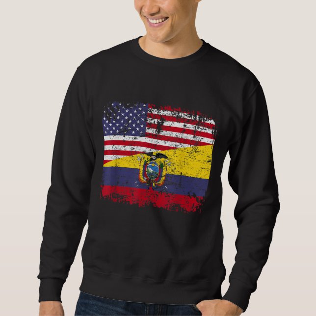 Moletom EQUADORIANO ROOTS Half American Flag USA EQUADOR F (Frente)