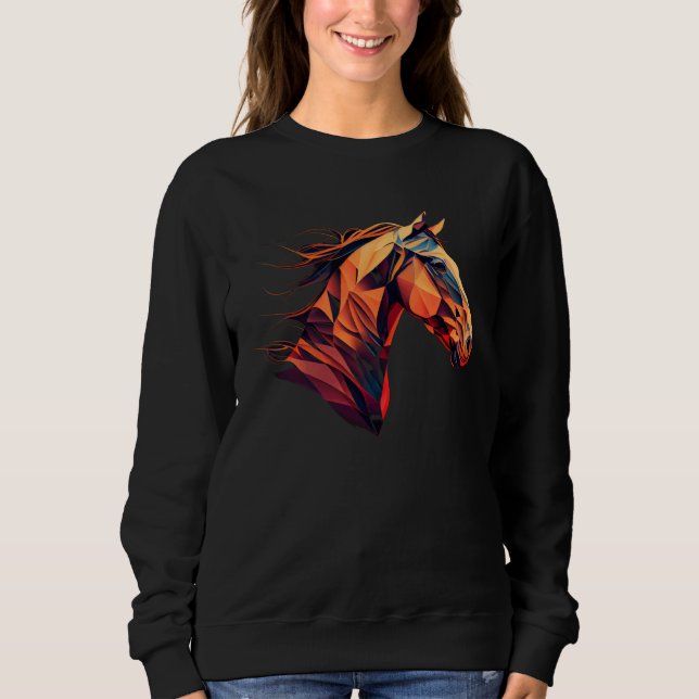 Moletom Equestrian Beautiful Horse  Rodeo Western Cowgirl (Frente)