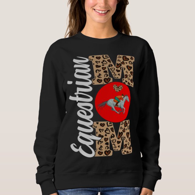 Moletom Equestrian Mom Motheru2019s Day Equestrian Sport   (Frente)
