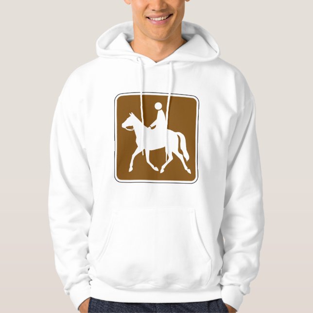 Moletom Equestrian Trail Riding Horse Silhouette Icon (Frente)