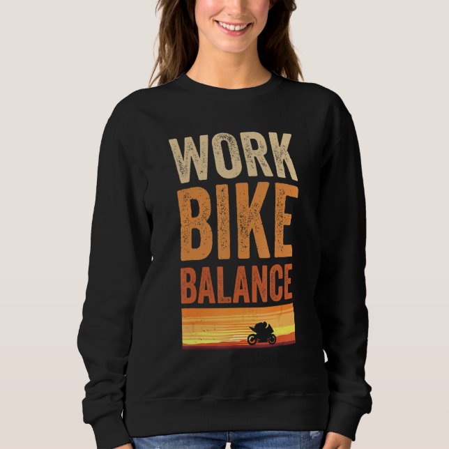 Moletom Equilíbrio De Motociclos De Trabalho Biológico Com (Frente)
