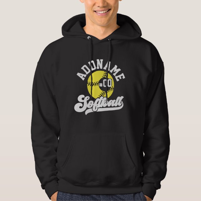 Moletom Equipa de Softbol Personalizada ADICIONAR NOME Ret (Frente)