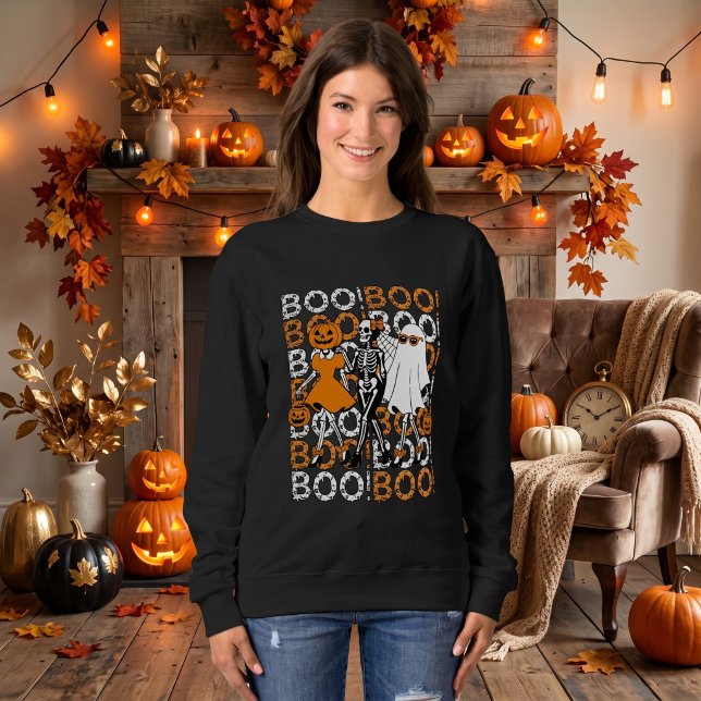 Moletom Equipe Boo Fofa Amigos de Halloween (Criador carregado)