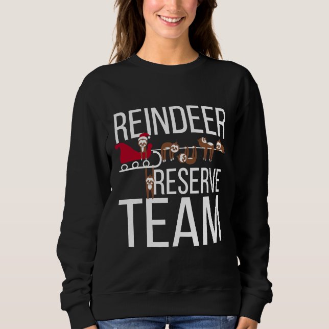 Moletom Equipe da Reserva de Reindeers Engraçada Sloth Chr (Frente)