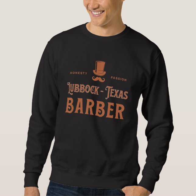 Moletom Equipe de Barbeiros da Cidade do Texas - Loja Lubb (Frente)