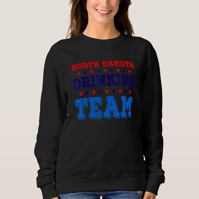 Moletom Equipe de Bebedores de North Dakota Orgulho do Est (Frente)