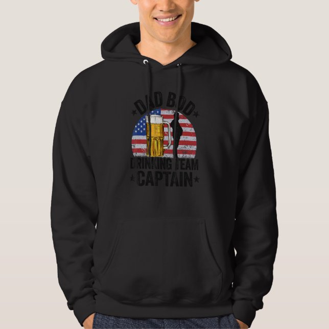 Moletom Equipe de Bebendo de Bacalhau do Pai do Mens - Cap (Frente)