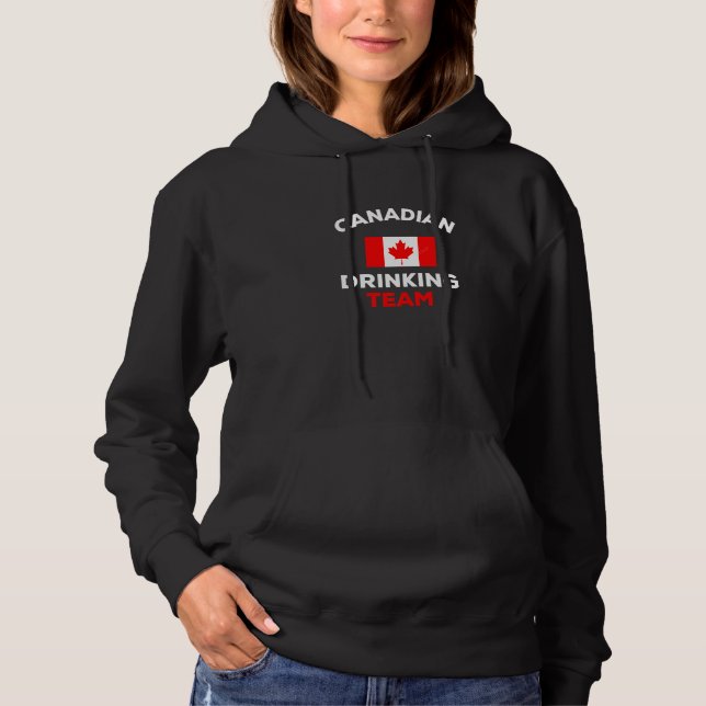 Moletom Equipe de Bebida Canadense Bandeira do Canadá Folh (Frente)