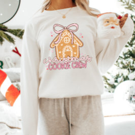 Moletom Equipe de Biscoito de Natal rosa Coquette