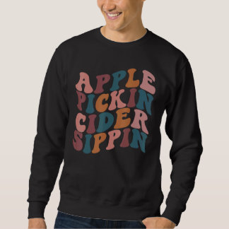 Moletom Equipe de Colheita de Maçã Bebendo Cider Colhendo