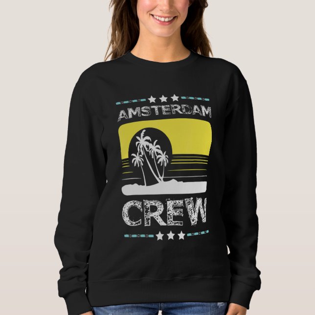 Moletom Equipe de Férias da Tripulação de Amsterdã (Frente)