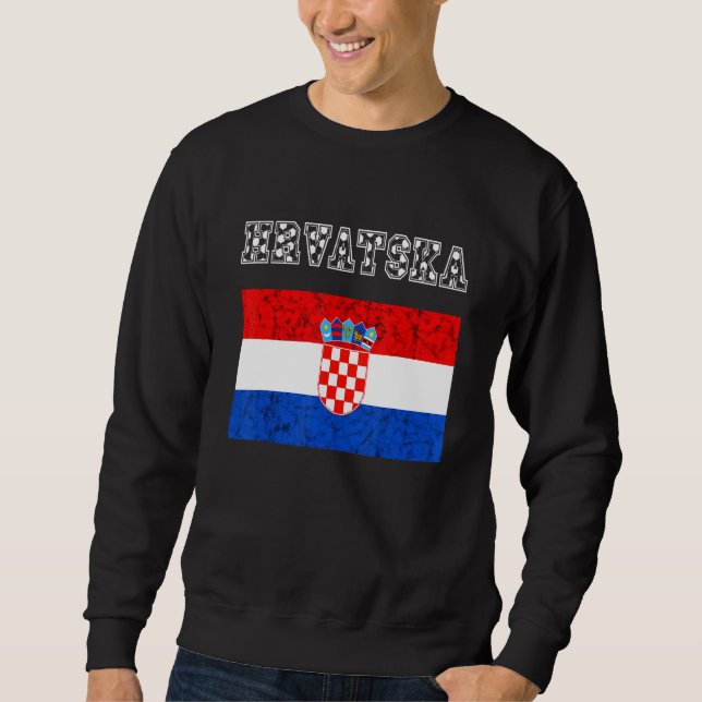 Moletom Equipe de futebol croata de futebol da Croácia Hrv (Frente)