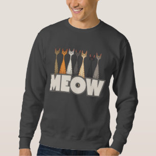 Moletom Equipe de gatos engraçados espiando Gráfico de h