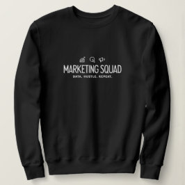 Moletom Equipe de Marketing – Dados. Empenho. Repetir.