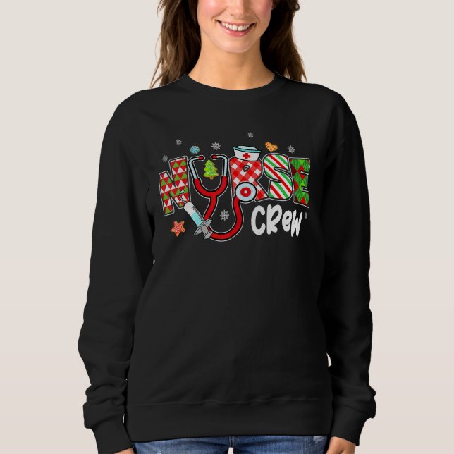 Moletom Equipe de Natal Enfermeira Roupas de Trabalho para (Frente)