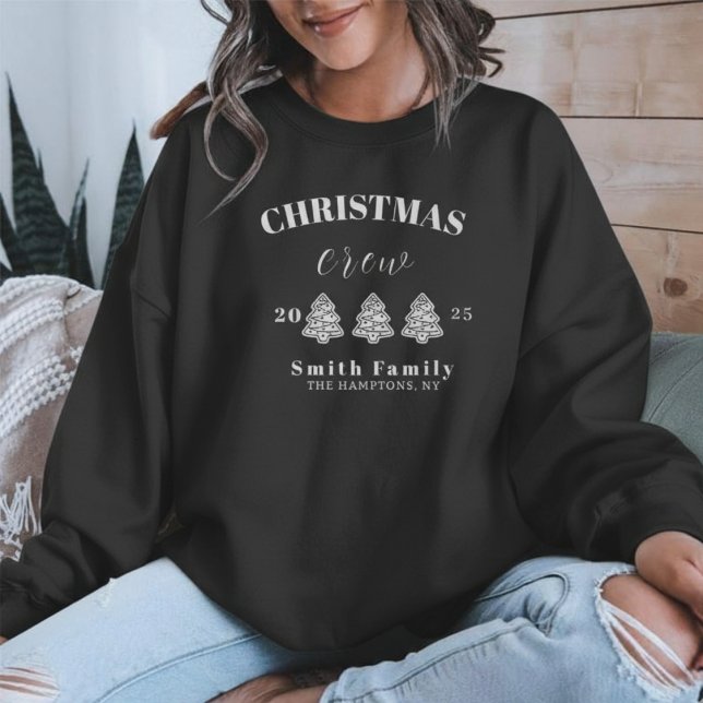 Moletom Equipe de Natal Família Personalizada Gingerbr (Christmas Crew Custom Family Personalized Gingerbr Sweatshirt)