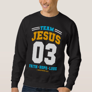 Moletom Equipe de presentes cristãos Jesus 03 Faith Hope L
