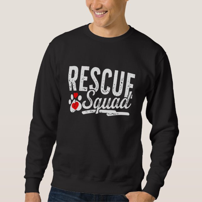 Moletom Equipe de Resgate de Animais Cachorro Aflito  Gato (Frente)