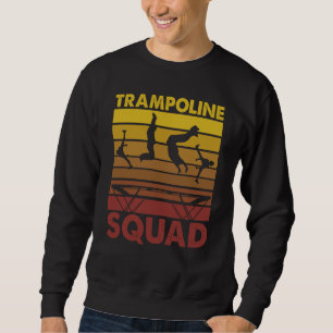 Moletom Equipe de trampolim saltando ginástica de trampoli