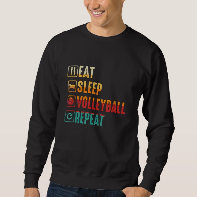 Moletom Equipe de Voleibol Atlético Retro Rede Esportiva S (Frente)
