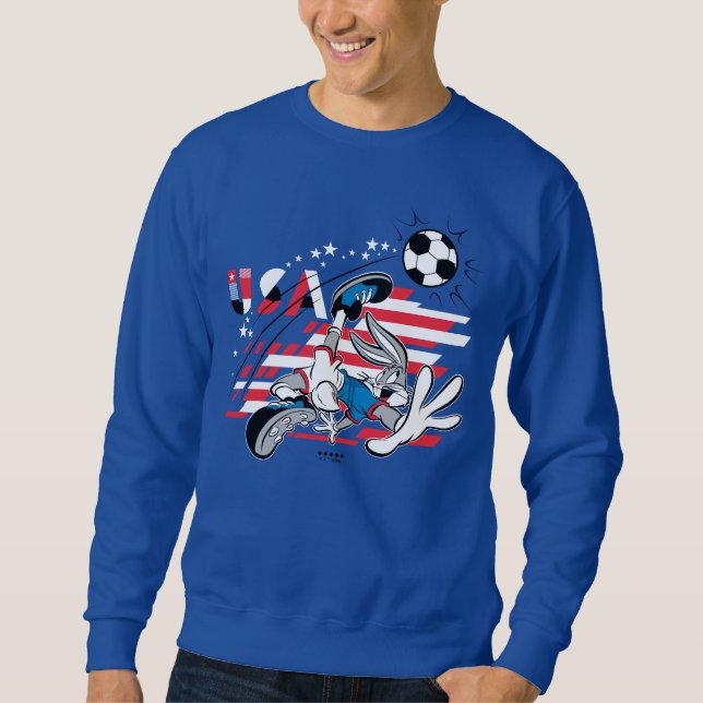 Moletom Equipe do BUGS BUNNY™ EUA Futebol Gráfico (Frente)