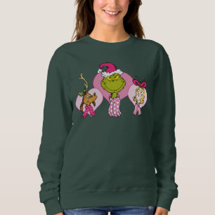 Moletom Equipe do Grinch em Retrato Rosa do Dia dos Namora