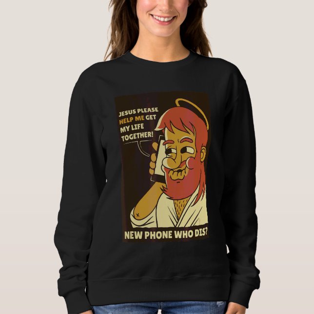 Moletom Equipe Jesus Cristo Bíblia Christian Cross Phone (Frente)