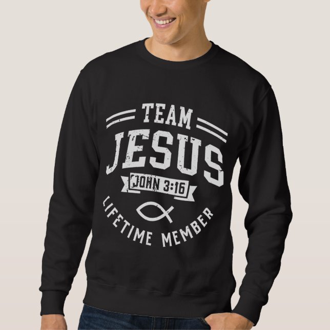 Moletom Equipe Jesus João 316 Membro da Vida Deus Cristão (Frente)
