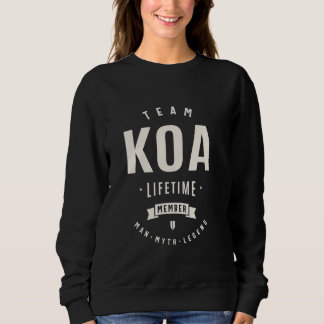 Moletom Equipe Koa Lifetime Membro Funny Nome Koa