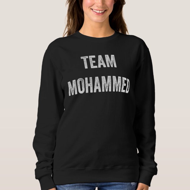 Moletom Equipe Mohammed  Vá Mohammed Torcedor  Aplaudir Fã (Frente)