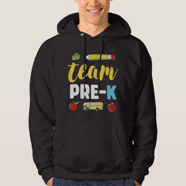 Moletom Equipe Professora Pré-K Primeiro Dia Pré-Escolar V (Frente)