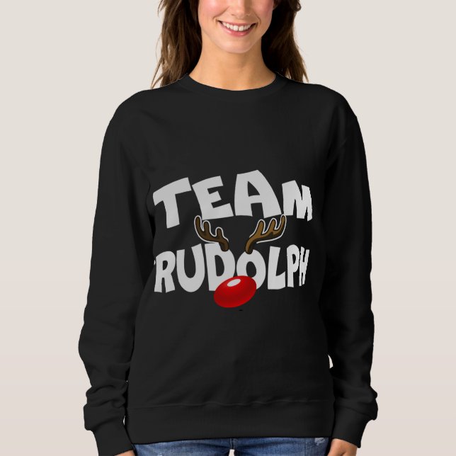 Moletom Equipe Rudolph Cute Christmas Reindeer Deer Lover  (Frente)