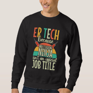 Moletom Er Tech Technician Vintage Retro Rn Nurse Emergênc