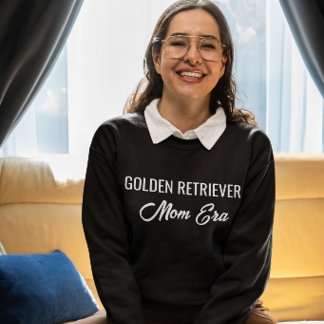 Moletom Era da Mãe do Golden Retriever Tipografia Moderna