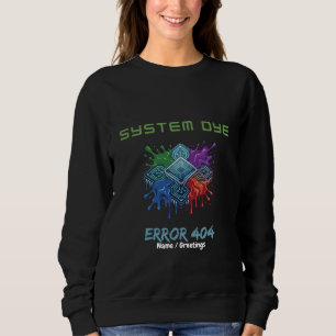 Moletom Erro de Cor do Sistema 404 Gráfico de Glitch de Te