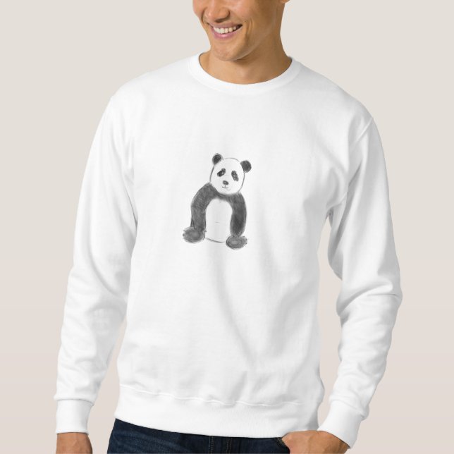 Moletom Esboço preto e branco do panda (Frente)