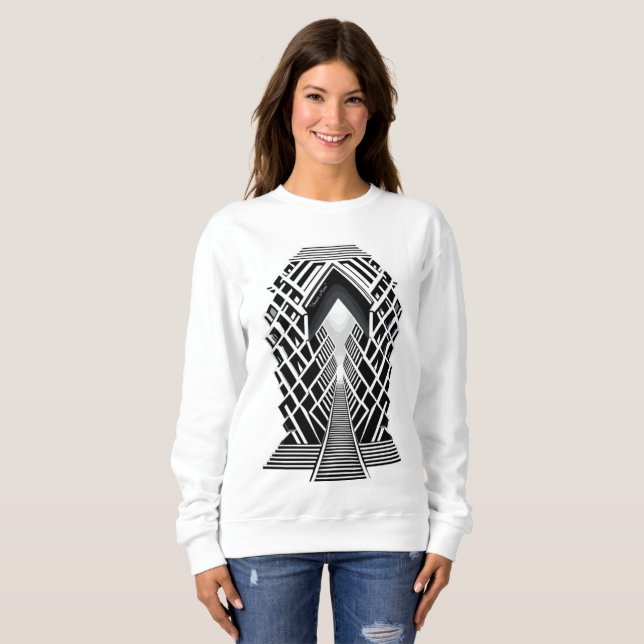 Moletom Escada Monocromática: Obelisco de Contrastes (Frente Completa)