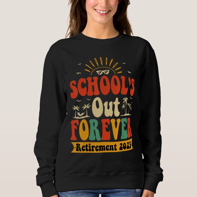 Moletom Escola Groovy s Out Forever Professor Aposentado A (Frente)