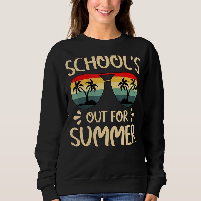 Moletom Escolas De Óculos De Sol De Verão De Sunset Saindo (Frente)