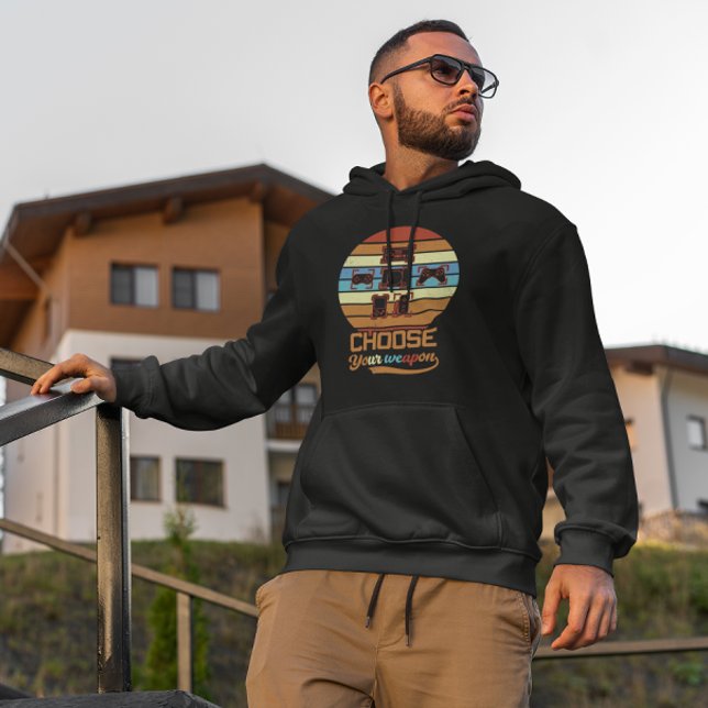 Moletom Escolha sua arma - Jogador retrô (Criador carregado)