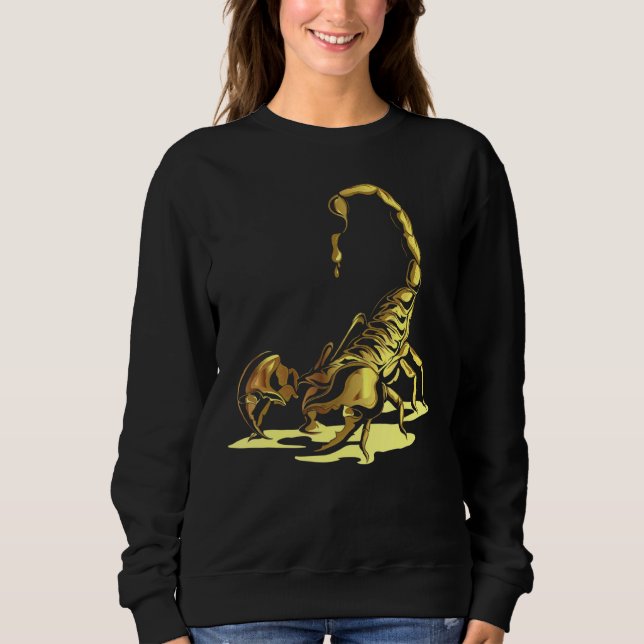 Moletom Escorpião Dourado Arachnid Scorpio Zodiac (Frente)