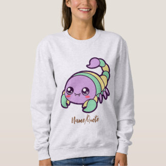 Moletom Escorpião Kawaii Desenho Animado Pastel Fofo