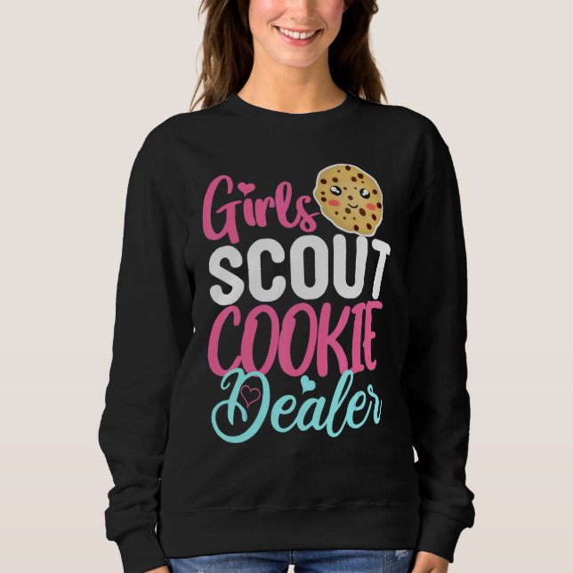 Moletom Escoteiro Para Meninas Cookie Dealer Mulheres (Frente)