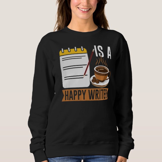 Moletom Escrevendo Backprint Para Autores E Escritores 10 (Frente)