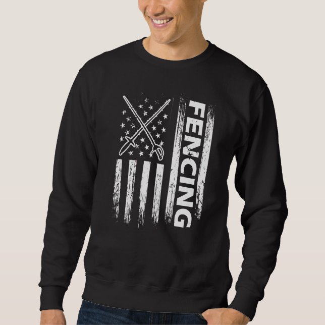 Moletom Esgrima Americana Fencer Saber Rapier Duel (Frente)