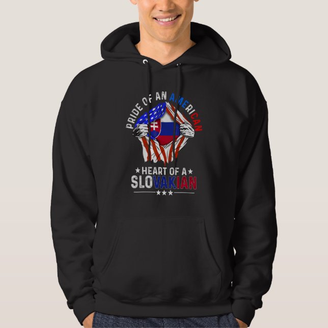 Moletom Eslovaco Americano Orgulho América Estrangeiro Esl (Frente)
