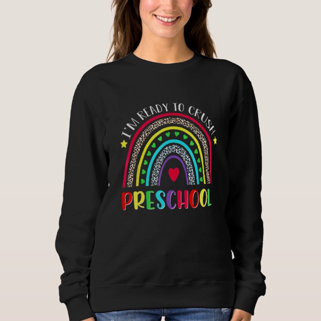 Moletom Esmaga Professora Pré-Escolar Aluno Boho Leopardo  (Frente)