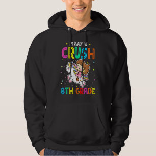 Moletom Esmagar O 8º Grau Dabbing Unicorn Back To School G